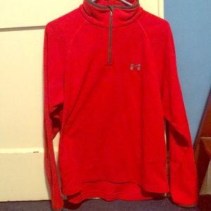 Under Armor red fleece quarter zip